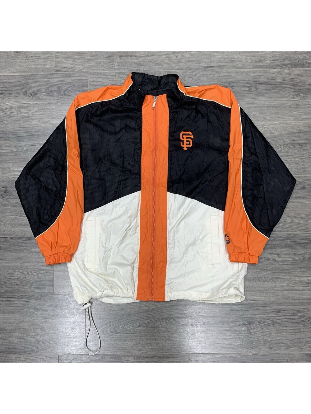 Vintage Starter San Francisco Giants Jacket XL Rare Mens Black Windbreaker MLB